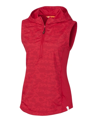 Cutter & Buck Cbuk Ladies' Swish Printed Sport Vest In Red