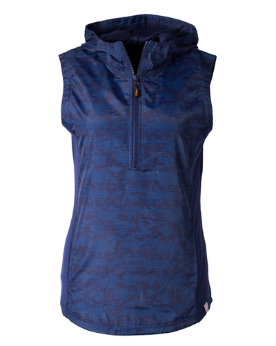 Cutter & Buck Cbuk Ladies' Swish Printed Sport Vest In Blue