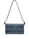 Benedetta Bruzziches Crystal-embellished Clutch Bag With Adjustable Strap In Blue