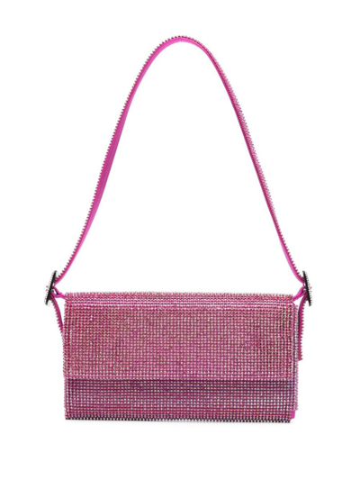 Benedetta Bruzziches Vittissima La Petite Crystal-embellished Clutch Bag In Fuchsia