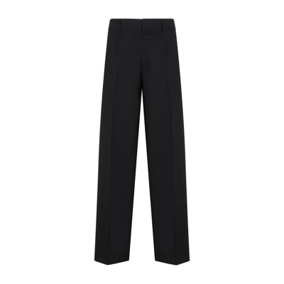 032c Wool Wide Leg Suit Trousers Pants In Black