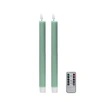 ADDISON ROSS SAGE GREEN WAX  LED CANDLES - SET OF 2