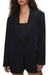 Good American Boyfriend Blazer In Black001