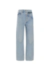 Agolde Straight Broken Waistband Jeans In Blue
