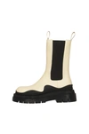 Bottega Veneta The Lean Leather Boot In Sea Salt-bl-bl