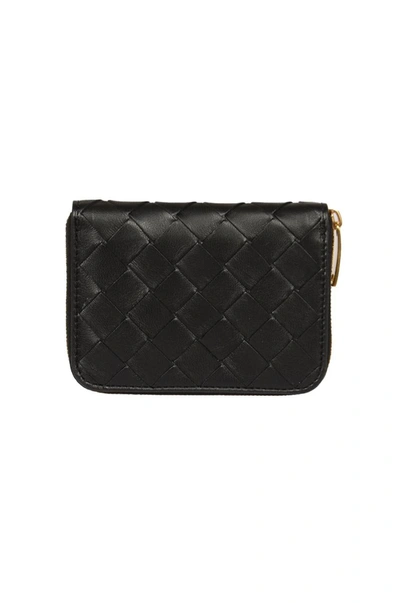 Bottega Veneta Wallets In Black-gold