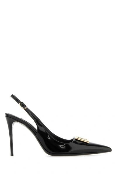 Dolce & Gabbana Pointed Slingback In Black