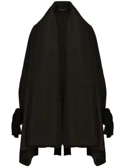 Dolce & Gabbana Offener Oversized-mantel In Black