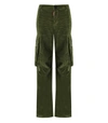 DSQUARED2 DSQUARED2  CORDUROY GREEN CARGO TROUSERS