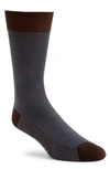 Canali Geometric Jacquard Dress Socks In Brown