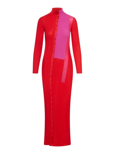 Fendi Dress  Graphic Block In Red