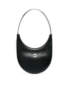 Coperni Ring Swipe Leather Shoulder Bag In Black