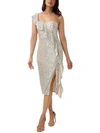 AIDAN MATTOX WOMENS SEQUINED MIDI COCKTAIL AND PARTY DRESS