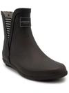LONDON FOG PICCADILLY WOMENS FAUX LEATHER ANKLE RAIN BOOTS