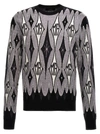 Amiri Black & Gray Jacquard Sweater
