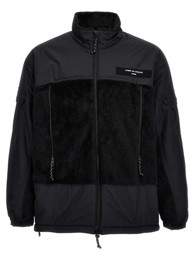 Comme Des Garçons Homme Deux Bimaterial Jacket In Black