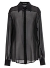 DOLCE & GABBANA CHIFFON SHIRT SHIRT, BLOUSE BLACK