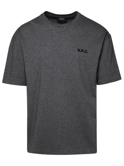 Apc Joachem Gray Cotton T-shirt In Grey