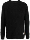 Carhartt Crew Neck Sweater With Logo Patch In Black