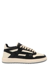 Represent Reptor Low Leather Sneakers In White/black