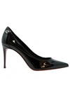 Christian Louboutin Sporty Kate 85 Patent-leather Courts In Black