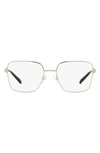 Tory Burch 54mm Square Optical Glasses In Gold