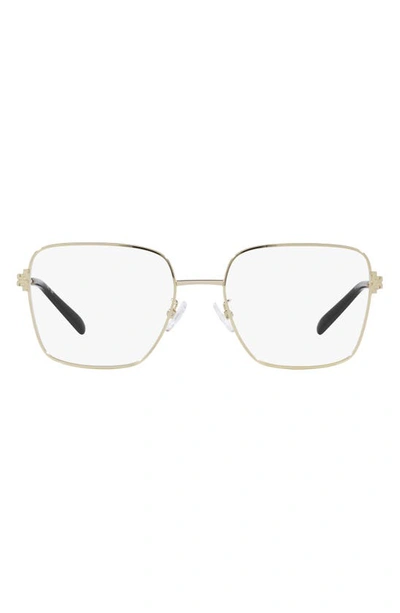 Tory Burch 54mm Square Optical Glasses In Gold