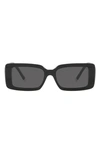 Tiffany & Co 62mm Oversize Rectangular Sunglasses In Black