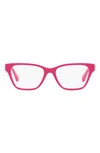 Versace 48mm Rectangular Optical Glasses In Fuchsia