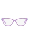 Versace Kids' 48mm Rectangular Optical Glasses In Lilac