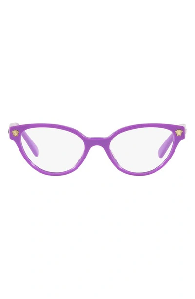 Versace 47mm Small Cat Eye Optical Glasses In Violet