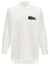 Comme Des Garçons Shirt Collaboration With Lacoste Featuring Button-down Collar In White