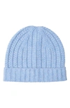 Sofia Cashmere Cable Knit Cashmere Beanie In Light Blue