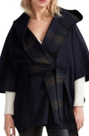 BELLE & BLOOM JACKSON LANDING PLAID WOOL BLEND CAPE