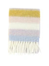 Apc A.p.c. Stripe Fringed Knit Scarf In Pink