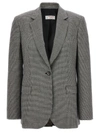 Alberto Biani Houndstooth Blazer In White/black