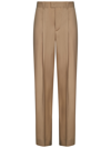 Armarium Wide Leg Wool Trousers In Beige