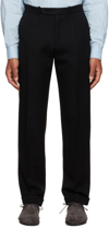 The Row Black Seth Trousers In Black