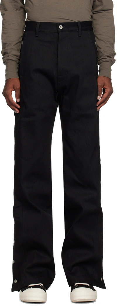 Rick Owens Drkshdw Black Pusher Jeans In 09 Black