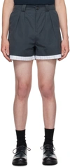 S.S.DALEY BLUE LAYERED SHORTS
