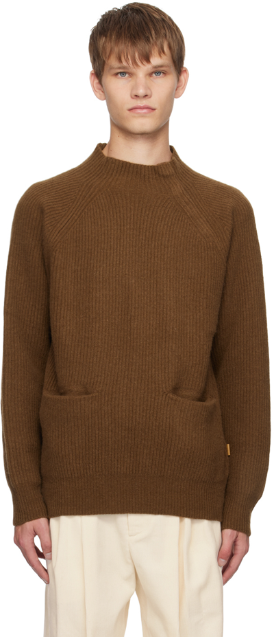 Le17septembre Brown Asymmetrical Sweater In Brick