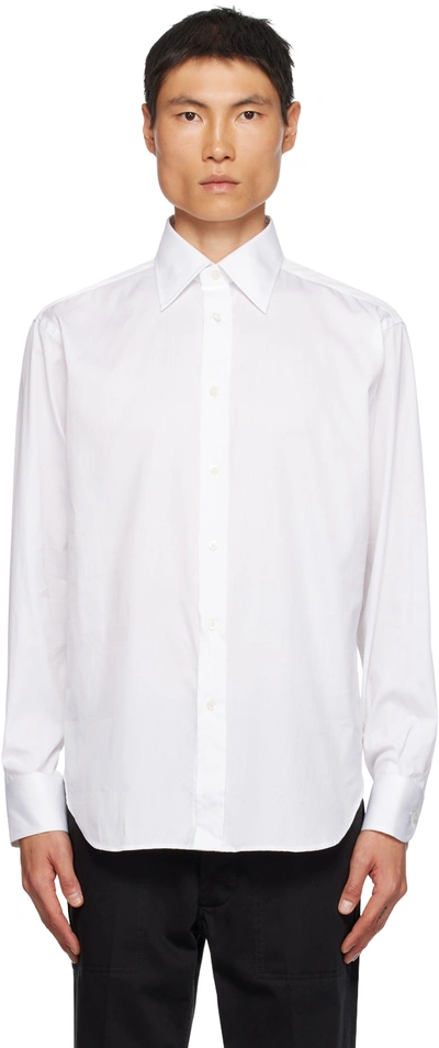 Tom Ford Long-sleeve Button-up Shirt In White