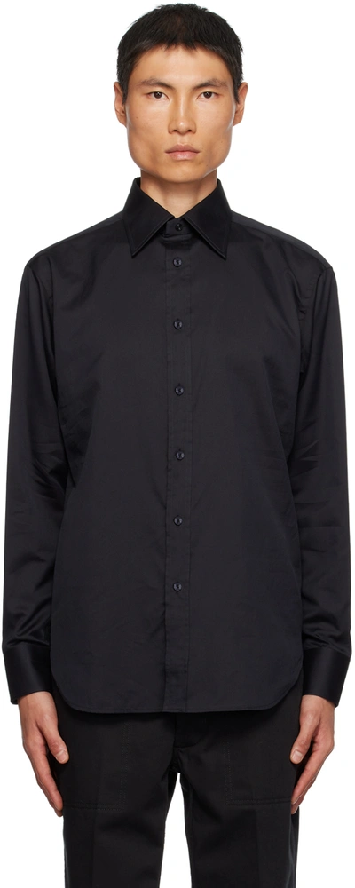 Tom Ford Black Button-up Shirt In Lb999 Black