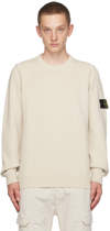 STONE ISLAND OFF-WHITE REVERSE STITCH SWEATER