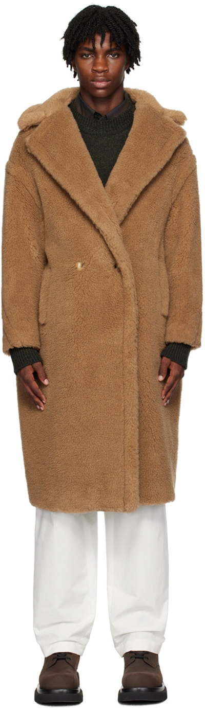 Max Mara Brown Icon Faux-fur Coat In 001 Camel