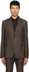 Paul Smith Check-print Wool Blazer In 69 Browns