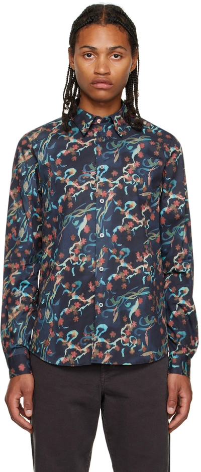 Ps By Paul Smith Wetlands Graphic-print Shirt In Blue
