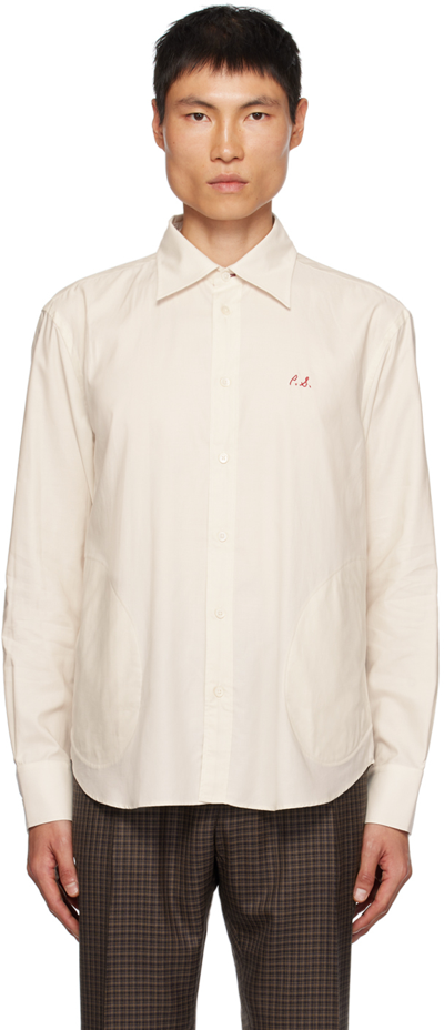 Paul Smith Off-white Commission Edition Embroidered Shirt In 02 White