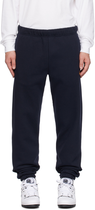 Carhartt Navy Chase Sweatpants In 00h Dark Navy / Gold