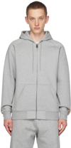 Carhartt Work In Progress Chase Cotton Blend Zip-up Hoodie In 00m Grey Heather / G